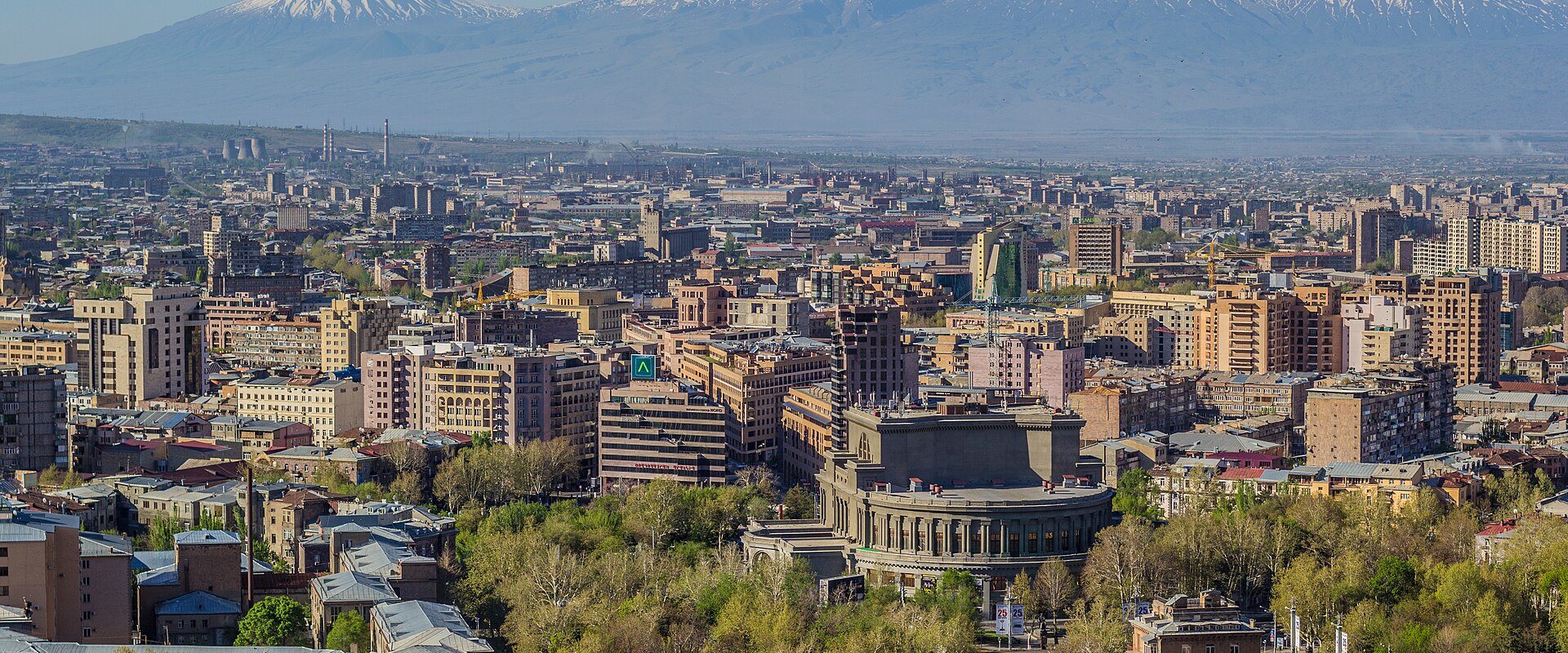 Mount Ararat and the Yerevan skyline