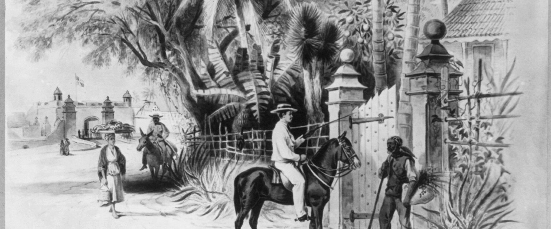 Dominican Republic, 1871)- Entrance to Dameon Baez's residence, one half mile to the west of the limits of San