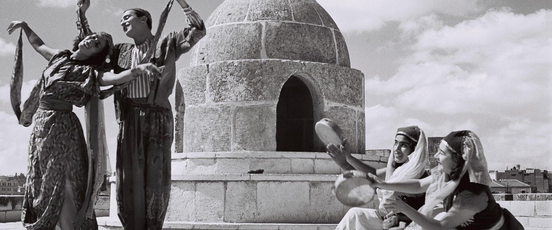 A Bukharan dance performed by members of the Rina Nikova ballet in the citadel of Jerusalem - Restoration