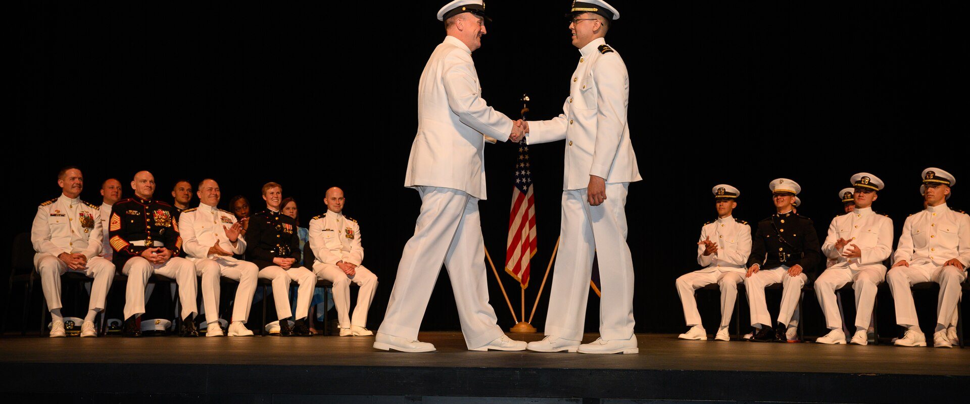 Naval Reserve Officer Training Corps (NROTC) Commissioning Ceremony at Oklahoma University, Norman, Oklahoma o