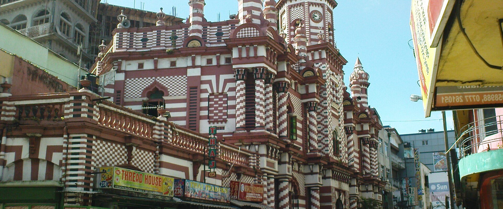 Beautiful Landmark Muslim Mosque in Colombo, Sri Lanka