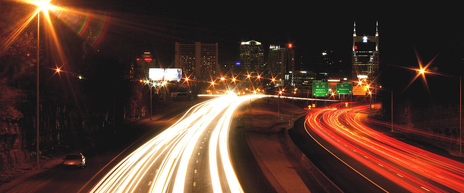 Nashville Skyline at Night I-65